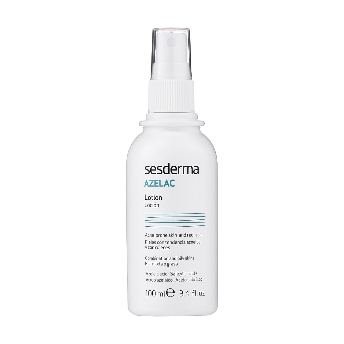 Лосьйон для обличчя та тіла Sesderma Azelac Lotion для схильної до акне та шкіри з почервонінням, 100 мл